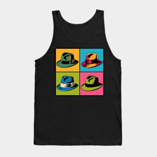 Pop Art Hat Parade: Dynamic National Hat Day Tank Top